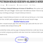 Membagi Postingan Menjadi Beberapa Halaman di WordPress